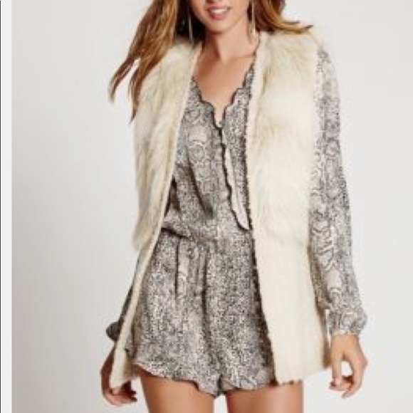 Guess Jackets & Blazers - GUESS  Fur Vest